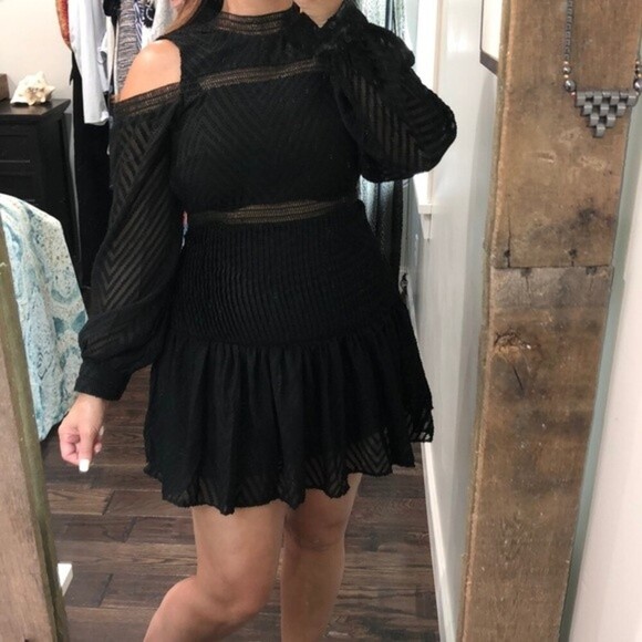 Romeo + Juliet NWT black chiffon cocktail dress - Picture 7 of 11